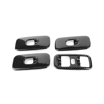 4 Adet Karbon Fiber Pencere Kaldırma Anahtarı Kapağı Dekorasyon Trim için Mercedes Benz G Sınıfı W463 G500