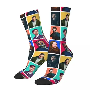 Hip Hop Retro Karakter Kolaj Çılgın erkek çorapları Unisex Şemsiye Akademisi TV Harajuku Dikişsiz Baskılı Ekip Çorap Erkek Hediye
