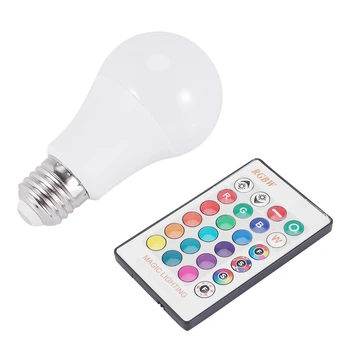 E27 akıllı kontrol lambası Led RGB ışık kısılabilir 7W RGBW Led lamba renkli değişen ampul Led Lampada RGBW beyaz dekor ev
