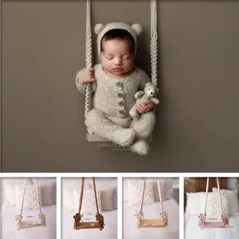 Yenidoğan Fotoğraf Sahne Yüz Gün bebek yatağı Yer Yardımcı El dokuması Hamak Bebek Fotoğraf yatağı Mini Salıncak