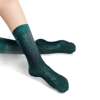 Lurex Bayan 20 Den Naylon Ipek Çorap Ince Seksi Kıvılcım Düz Kadın Retro Parlayan Fantezi Yaz Çorap Glitter Yeni Renkler