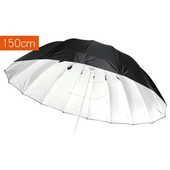Godox Stüdyo Fotoğrafçılığı 150 cm / 60in Siyah Gümüş Yansıtıcı Aydınlatma ışıklı şemsiye
