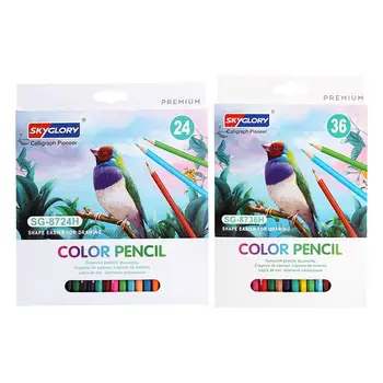Sanat Renkli Kalemler Sanatçılar için Renkli Kalemler Seti 24 veya 36 renkli Renkli Eskiz Kalemleri Çizim Boyama Eskiz ve