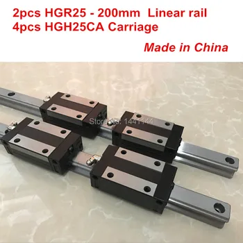 HGR25 lineer kılavuz: 2 adet HGR25-200mm + 4 adet HGH25CA lineer blok taşıma CNC parçaları