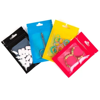 2000 Adet Takı hediye çantası Renkli Kilitli Torba Dijital Elektronik Aksesuarlar olta takımı Ambalaj Çantası Şeffaf plastik poşetler