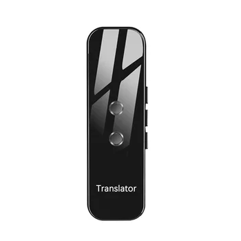 2023 Yeni Çevirmen taşınabilir pille çalışan Bluetooth uyumlu Yurtdışına Seyahat Sesli Tercüman Çeviri Cihazı Siyah