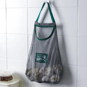 Mutfak Sebze saklama çantası Cepler Asılı Dize Organize Kılıfı Ev Sarımsak Soğan Geçirgen İçi Boş Asılı Çanta