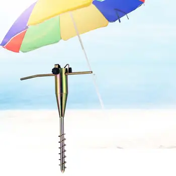 Plaj Şemsiyesi Tutucu Metal Şemsiye Çapa Zemin Çim Burgu Tutucu Standları