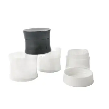 30 adet 15g Beyaz / Siyah Renk Plastik Kavanozlar, Boş Seyahat Yüz Kremi Kozmetik Konteyner, doldurulabilir Makyaj Paketi Şişe