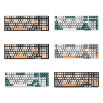 K3 Rus Mekanik Oyun Klavyesi Tip-C Kablolu rusça klavye Aydınlık Dizüstü Masaüstü Klavye Tabletler için