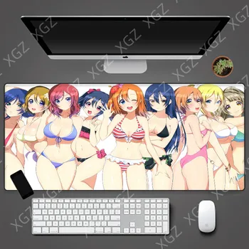 XGZ XL Seksi Anime Kız oyun bilgisayarı Mousepad Büyük Oyun Fare Halı Büyük Ped Kontrol PC Masası oyun matı Arkadan Aydınlatmalı Pc Gamer
