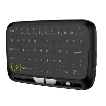 H18 + 2.4 GHz Mini kablosuz klavye Tam Touchpad Arka ışık Fonksiyonu İle Hava Fare Klavye Arkadan Aydınlatmalı Android Akıllı TV İçin