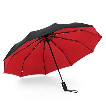 Rüzgar geçirmez Çift Katmanlı Dayanıklı Şemsiye Tam Otomatik Yağmur Erkekler Kadınlar 10K Güçlü Lüks İş Erkek Büyük Şemsiye Şemsiye