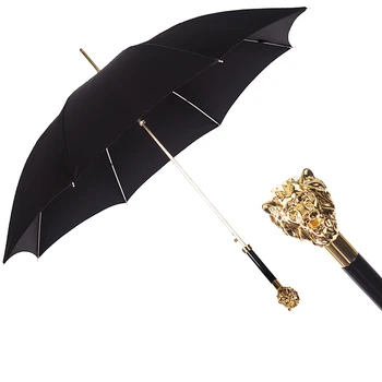 Ters Uzun Saplı şemsiye rüzgar geçirmez ışık Aslan kafası şemsiye Retro çift Kullanımlı Parasolka Damska ev ürünleri EF50UB