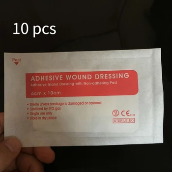 10 Adet PNon dokuma Pansuman Hemostatik Yara Büyük Bandaj Gazlı Bez 6 * 10CM
