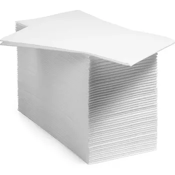 Keten Hissi Veren Tek Kullanımlık Peçeteler Kağıt Misafir El Havluları, Beyaz 200'lü Paket