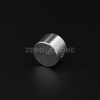 1 ADET parlak Gümüş / Altın 22 * 15 Tam alüminyum amplifikatör katı topuzu Ses potansiyometresi topuzu