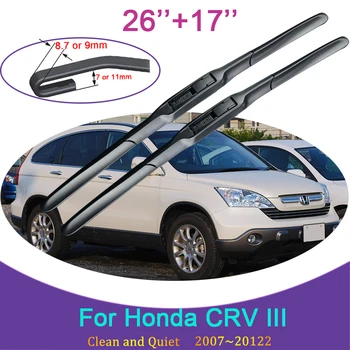 Honda CRV III CR-V 3 2007 2008 2009 2010 2011 araba sileceği Bıçakları Ön Cam Çerçevesiz Kar Kazıma Kauçuk Aksesuarlar