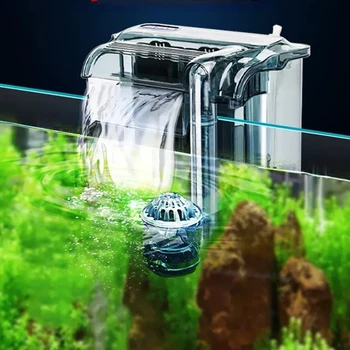 Balık tank filtresi üçü bir arada şelale duvara monte ekipman küçük su arıtıcısı balık kültürü sirkülasyonlu su sistemi
