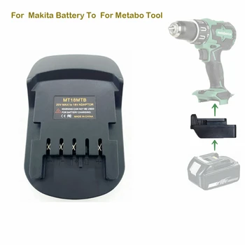 Adaptörü Pil Dönüştürücü MK18MTB Makita 18V Li-İon Piller Dönüştürmek Metabo 18V Elektrikli El Aletleri Lityum Pil Adaptörü