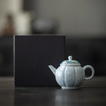 El boyaması çaydanlık bir kişi için çay yapmak için biyonik seramik, el pot, top delikli filtre, edebiyatçılar pot