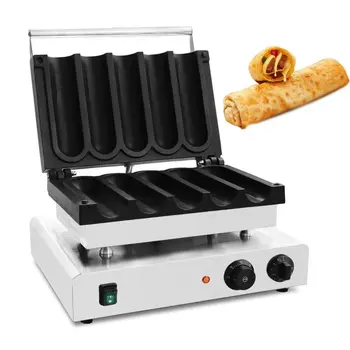 Ticari Yeni Kızartma 5 adet Tavuk Rulo waffle makinesi Makinesi Kızartma Et Rulo makinesi El Kapmak Kek Makinesi 110/220v