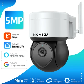 INQMEGA 5MP WİFİ Kamera Akıllı Tuya PTZ HD Piksel Otomatik İzleme İzleme Su Geçirmez CCTV Desteği Alexa ve Google Ana Sayfa