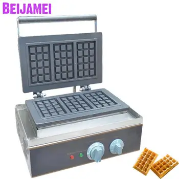 BEIJAMEI Çok Fonksiyonlu Elektrikli Kare Waffle makinesi Makinesi Ticari Muffin Kare Waffle Pişirme Makineleri