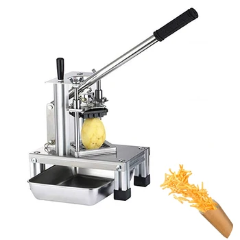 Ticari Patates Kızartması Kesme Makinası Manuel patates doğrayıcı Patates cipsi Makinesi Sebze Meyve Dilimleme Üç Bıçaklı