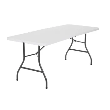 Beyaz Benekli 6 Ayaklı Katlanır Masa Ofis Masaları