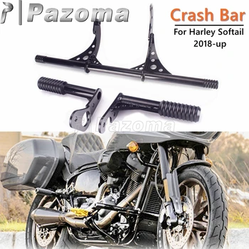 Motosiklet Crash Barlar Ön Arka Peg Çerçeve Kaymak İçin Harley Sokak Bob Düşük Binici Yağ Bob Standart FXST FXBB FXLR FXFB 2018-2023