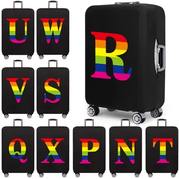 Seyahat Bavul tozluk Gökkuşağı Mektup Bagaj Koruyucu Kapak için 18-28 İnç tekerlekli çanta Taşınabilir Kapak Seyahat Aksesuarları
