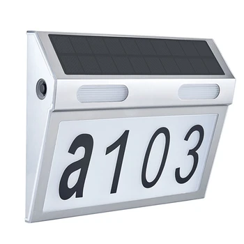 Güneş ev numarası ışık Fillipo kapı numaraları LED ışıkları açık IP65 su geçirmez malzeme ile 3 aydınlatma modları