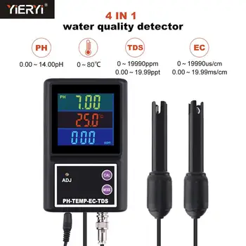 6 in 1 pH Sıcaklık EC TDS metre cihazı Çok Parametreli su kalitesi analizörü izleme ekipmanları için natatorium