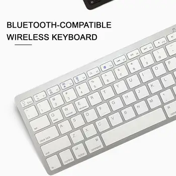 Kablosuz Klavye Duyarlı Dilsiz Multimedya Fonksiyonu Ergonomik 78 Tuşları Bluetooth uyumlu Klavye PC Aksesuarı