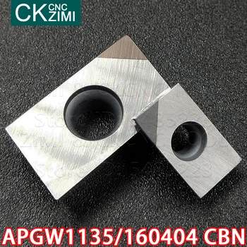 APGW160404 CBN30 APGW1135 CBN30 CBN uç kübik bor nitrür insert CNC endekslenebilir freze ekleme aracı APKT APGW APMT çelik