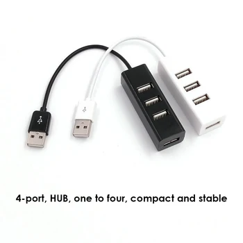 4in1 Küçük USB Hub USB Splitter Mini Küçük Dört Port USB 2.0 Hub 4 Port Çoklu Splitter Adaptörü OTG Bilgisayar Aksesuarları