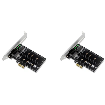 2X PH58 M2 SATA PCIE Adaptör Kartı Çift Diskli Ekran Kartı RAID Splitter Genişletme Kartı Pcıe X1 NGFF M2 SATA SSD
