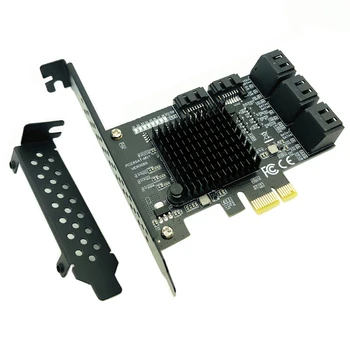 8 Port SATA 3 PCI Express Genişletme Kartı PCI-E SATA Denetleyici PCIE 1X SATA Kartı SATA3. 0 6gb Adaptörü Kartlara Ekle HDD SSD için