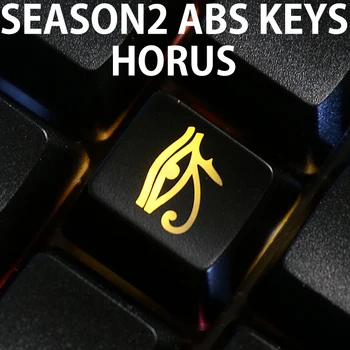 Yenilik Parlıyor Keycaps ABS Kazınmış, ışık, Parlatıcı göz Horus oem profil kırmızı siyah