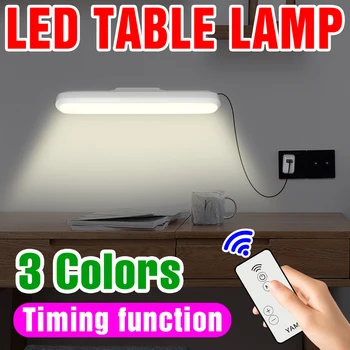 USB Powered masa lambası LED okuma masası ışık yatak odası şarj edilebilir gece lambası ekran asılı çalışma ışıkları ile uzaktan kumanda