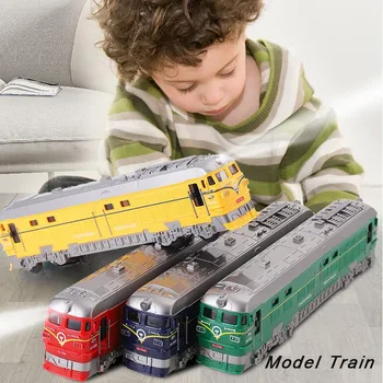 1 adet Simülasyon Demiryolu Tren Modeli ABS Plastik araç oyuncak boyutu 23 * 5 * 3cm doğum günü hediyesi Çocuklar için ses ve ışıkları ile