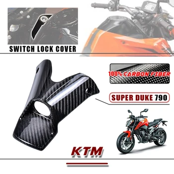 KTM Superduke 790 2018 2019 2020 2021 2022 100 % Kuru Karbon Fiber Anahtarı Kilidi Kapağı Motosiklet Vücut Fairing Kitleri Parçaları