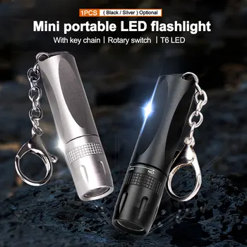 Mini Taşınabilir LED el feneri Süper Parlak Su Geçirmez kamp feneri Mini Penlight Anahtarlık İle AA /14500 Pil Powered by