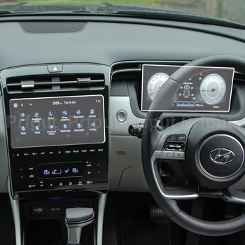 Araba GPS Navigasyon Temperli Cam Hyundai Tucson Highlander 2021 İçin 10.25 inç Dashboard LCD Ekran koruyucu film Sticker