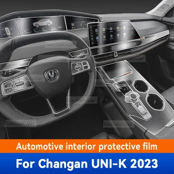 Hivotd TPU İç Araba Sticker Merkezi Kontrol Şanzıman Paneli Navigasyon Filmi İçin Oto Aksesuarları Changan Uni - k Unik 2023