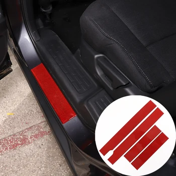 Kapı Eşiği Trim Honda Pilot 2015-2019 için Araba Dış Kapı Eşiği Paneli Dekoratif Sticker Yumuşak Karbon Fiber Araba Aksesuarları 4 Adet