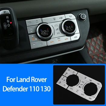 Alaşım Araba Merkezi Kontrol Klima Anahtarı Düğmesi Dekorasyon Pullu, Land Rover Defender 110 130 için 2020-21 Parçaları Korumak
