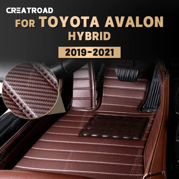 Özel Karbon Fiber tarzı Paspaslar Toyota Avalon İçin Hibrid 2019 2020 2021 Ayak Halı Kapak Otomobil İç Aksesuarları