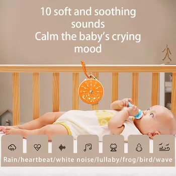 Bebek Beyaz Gürültü Makinesi Müzik Çalma Asılı 250mAh Uyku Yardımcısı